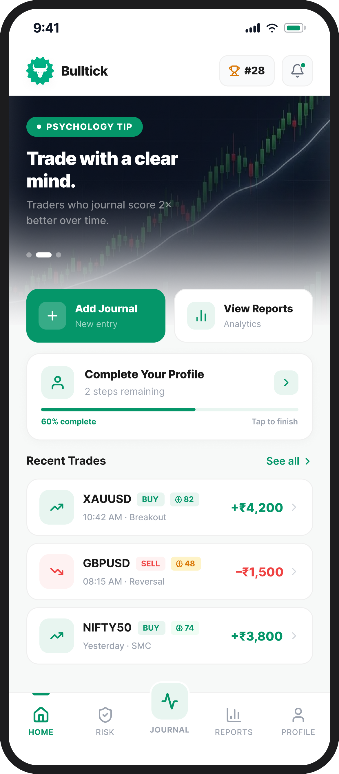Main Dashboard Home